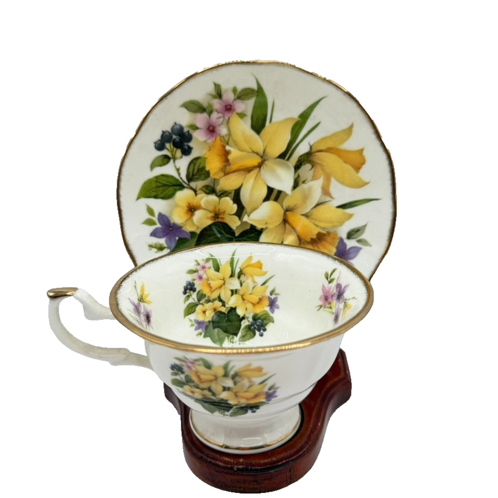 Royal Patrician Yellow Daffodil FOOTED CUP & SAUCER